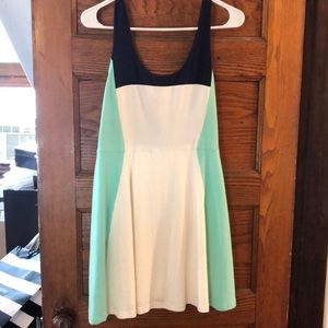 Block color mini dress